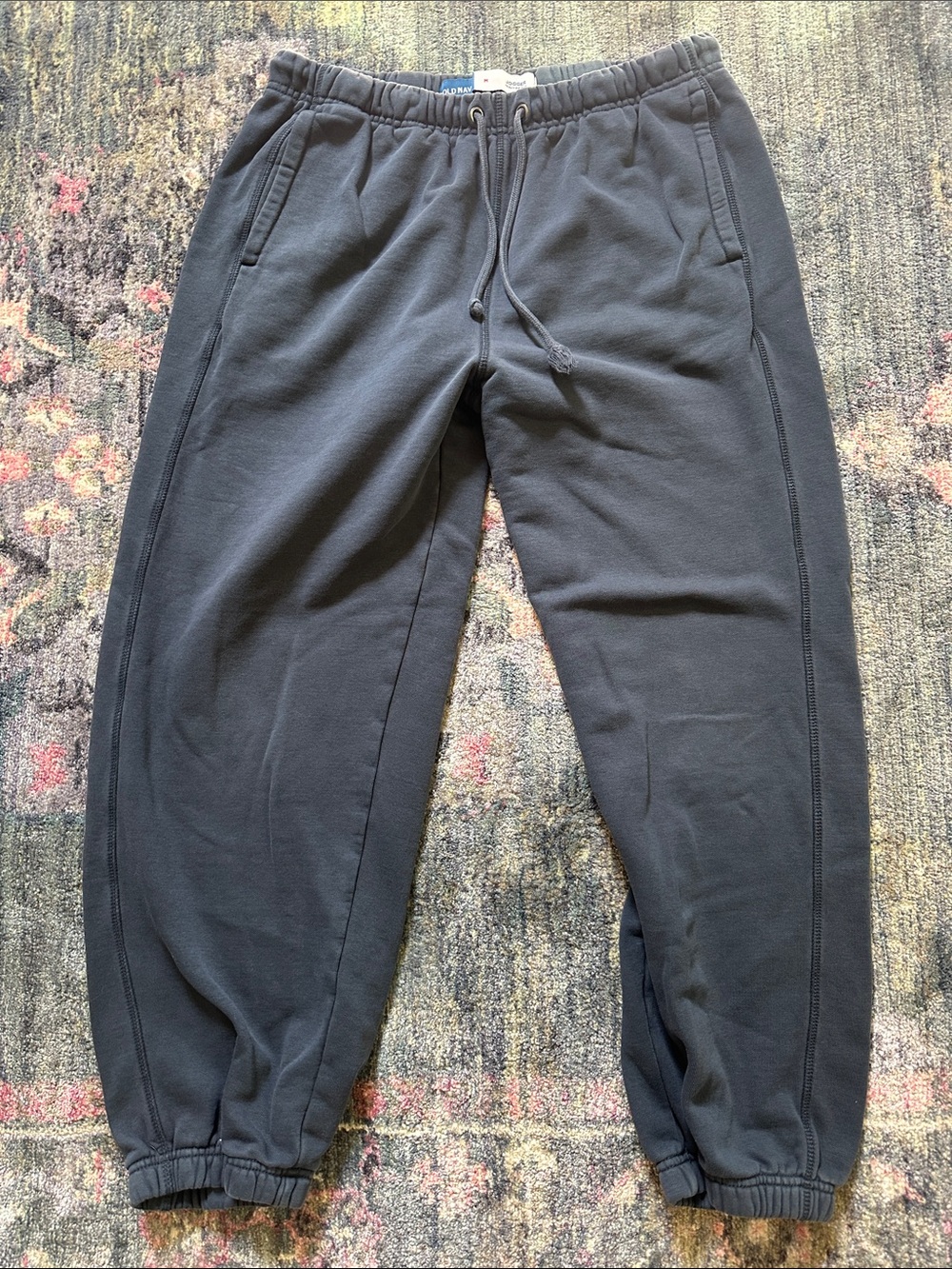 Old Navy Navy Men's Heavyweight Jogger Sweatpants with Drawstring and Pockets